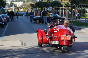 Morgan Threewheeler macht sich auf den Heimweg - Swiss Classic British Car Meeting Morges 2019