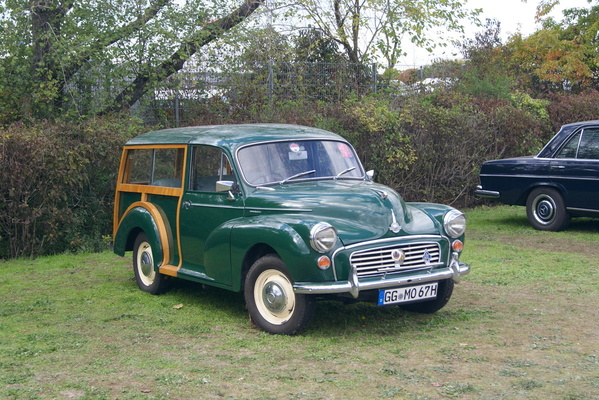 Morris Minor 1000 Traveller (1967) – hübsches kleines Fachwerkhaus auf Rädern – Veterama Mannheim 2022