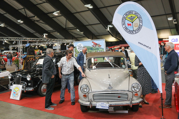 Bild: Morris Minor (1962) - auf dem Stand der Austin-Morris-Wolseley-Freunde - Swiss Classic World Luzern 2024