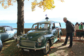 Morris Minor Traveller - mit ulikgem Hut - Swiss Classic British Car Meeting Morges 2017