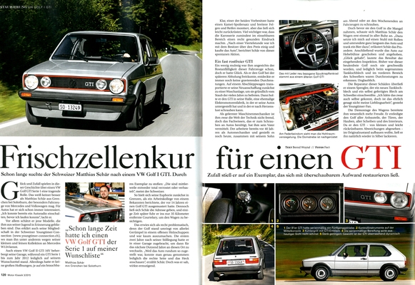 Motor Klassik 3-2015 - Restaurierung VW Golf GTI