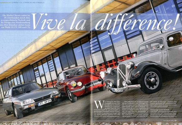Bild MotorKlassik 1/2015 - Citroën Traction Avant, DS und CX im Vergleich