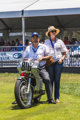 Motorräder wie diese Yamaha hatten ihre eigene Kategorie am 2021 Amelia Island Concours d'Elégance