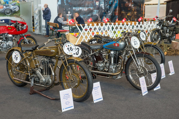 Motosacoch 500 ccm aus den Zwanzigerjahren in der Sonderschau "Schweizer Motorräder" - Retro Classics Stuttgart 2020
