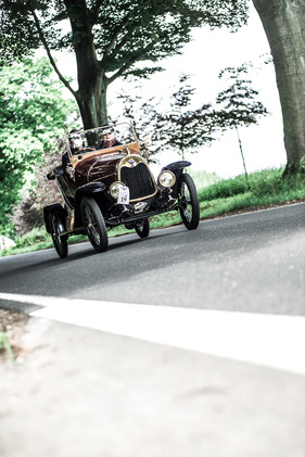 NSU 5/15 (1914) - auf dem Schloss Dyck bei der Kronprinz Wilhelm Rasanz Fahrt 2013