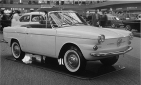 NSU-Fiat Jagst 770 Riviera (1961) - mit Cabriolet-Karosserie von Vignale, gezeigt an der IAA in Frankfurt im Herbst 1961 (1961)