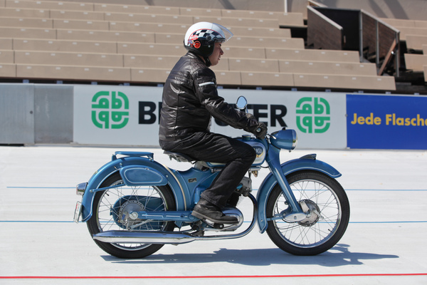 NSU Motorrad bei der Abreise - Dolder Classics August 2017