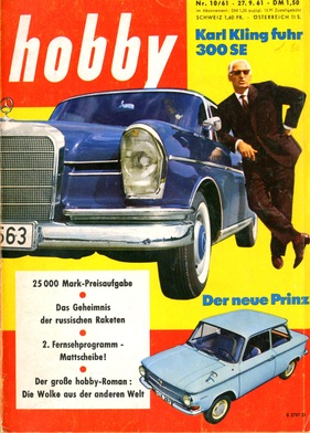 NSU Prinz 4 (1961) - auf der Frontseite der Zeitschrift "hobby"