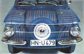 NSU Prinz 4 (1964) - mit Koffern demonstriertes Fassungsvermögen des Gepäckraums