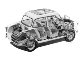 NSU Prinz III (1960) - Durchsichtszeichnung
