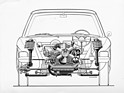 NSU Ro 80 (1967) - Skizze - Frontansicht