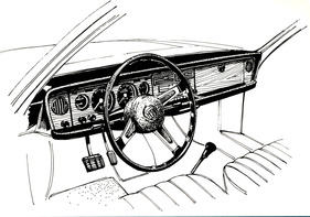 NSU Ro 80 (1967) - der schlussendlich gewählte Interieur-Entwurf