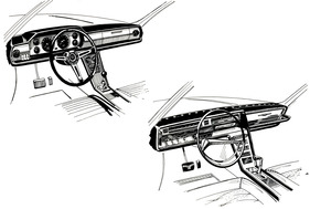 NSU Ro 80 (1967) - verworfene Studien für die Innenraumgestaltung