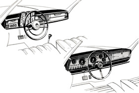 NSU Ro 80 (1967) - verworfene Studien für die Innenraumgestaltung