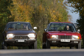 NSU Ro 80 (1972) und Citroën GS Birotor (1974) - beide Fahrzeuge verfügen über denselben Hubraum von umgerechnet 2 Litern