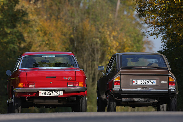 NSU Ro 80 (1972) und Citroën GS Birotor (1974) - trotz höherem Alter wirkt der Ro 80 moderner