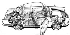 NSU Sport Prinz (1960) - Durchsichtszeichnung (1960)