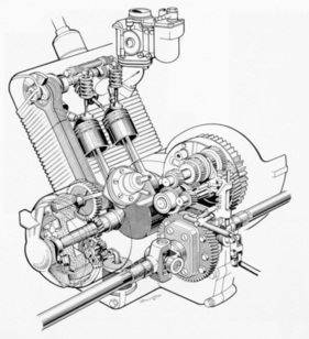 NSU Sport Prinz (1960) - der Zweizylindermotor mit 30 PS