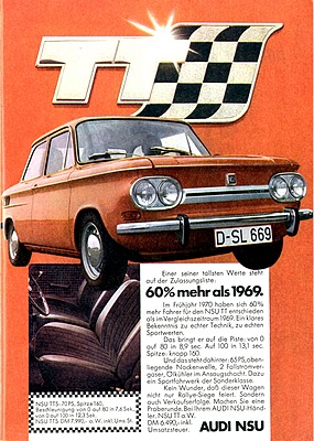 NSU TT (1970) - Werbung für den TT im Jahre 1970