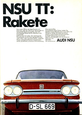 NSU TT (1970) - Werbung für den TT im Jahre 1970