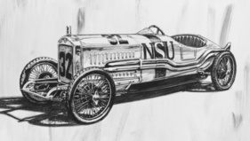 NSU Typ 6 60 PS (1926) - Historische Zeichnung NSU Typ 6 60 PS (1926) - Historische Zeichnung