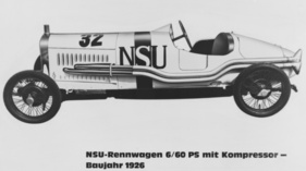 NSU Type 6 60 PS (1926) - Historical illustration