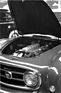Nash-Healey Convertible (1952) - Blick unter die Motorhaube am Genfer Automobilsalon 1952