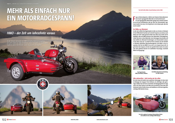 Bild: Neu am Kiosk - SwissClassics Revue 80-4 | 2020 - Seitenwagen von HMO für BMW Motorräder