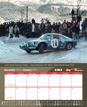 Neue Kalender von McKlein - Desktop Rally 2017 Januar