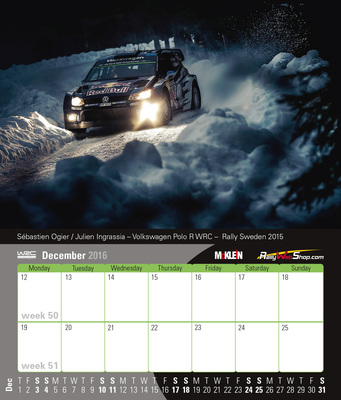 Bild Neue Kalender von McKlein - Desktop Rallye Kalender 2016