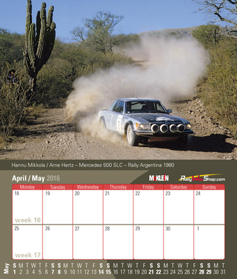 Neue Kalender von McKlein - Desktop Rallye Kalender 2016