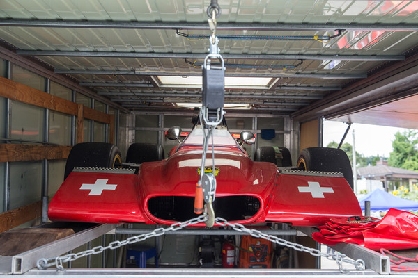 Nicht jeder durfte bei diesem Wetter auf die Strecke! Der Tecno blieb im Hänger.