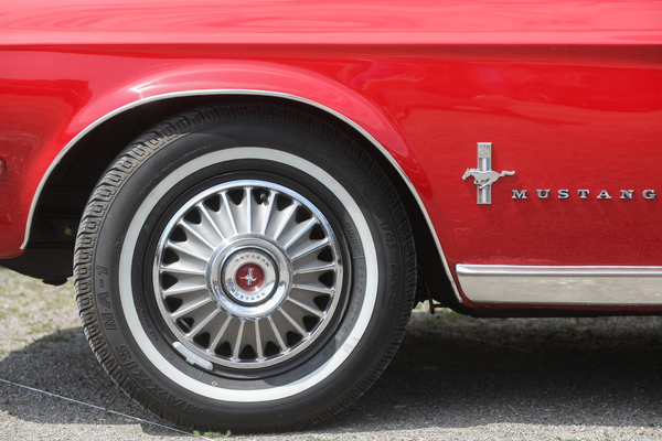 Nicht nur am Kotflügel, auch auf dem Raddeckel galoppiert der Gaul - 8. Mustang & Shelby Meeting 2024