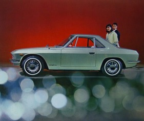 Nissan Silvia Coupé (1966) - Dezember-Blatt des Nissan-Kalenders von 1965