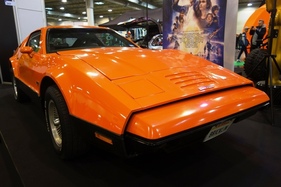 Noch ein Flügeltürer: Bricklin SV-1 (1974) an der Essen Motor Show 2019.