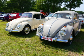 Noch zwei Krabbeltiere: früher Ovali (rechts) neben einem stärker modifzierten Exemplar – Bockhorner Oldtimermarkt 2025