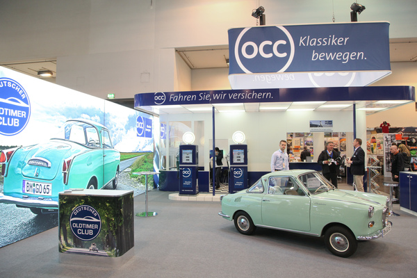 OCC zeigt ein Goggomobil Coupé auf dem Stand (Techno Classica 2017)