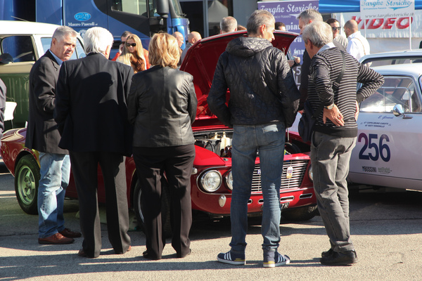 Open hoods like on this Lancia Fulvia always trigger discussions - Auto e Moto d'Epoca Padova 2015