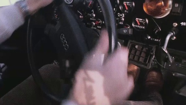 Oft live dabei - Kamera im Cockpit - Standbild aus dem Film "Quattro Jahre" von Helmut Deimel