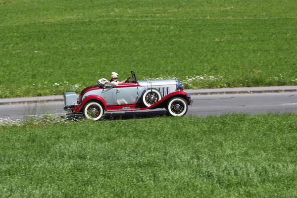 Oldsmobile F32 Roadster (1932) - auf der Rundfahrt am Samstag - Oldtimer in Obwalden (O-iO) 2019