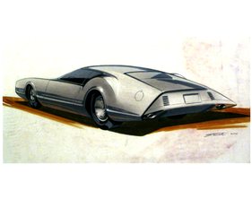 Oldsmobile Toronado (1965) - Entwurfsskizze