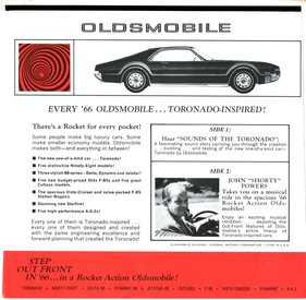 Oldsmobile Toronado (1966) - Schallplatte als Marketinginstrument - Hülle hinten