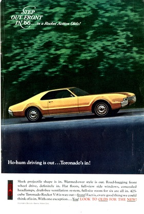 Oldsmobile Toronado (1966) - Werbung in einem US-Magazin
