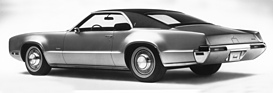 Oldsmobile Toronado (1970) - viele charakteristische Formelemente wurden bei späteren Modellen aufgegeben