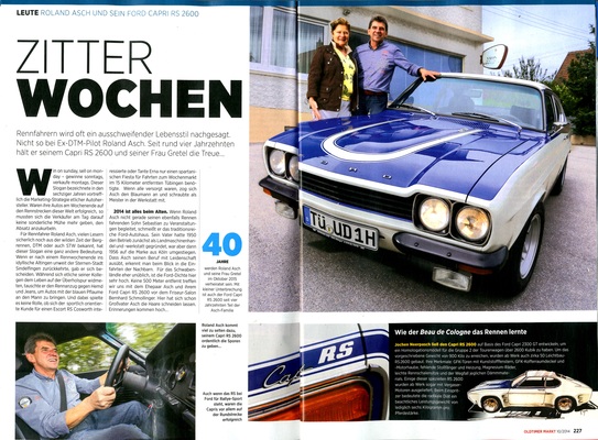 Bild Oldtimer Markt 10-2014 - Roland Asch und sein Ford Capri RS 2600