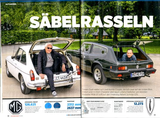 Oldtimer Markt Heft 8/2016 - Duell MG B GT versus Reliant Scimitar GTE