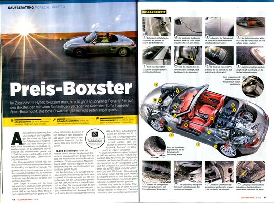 Oldtimer Markt Heft 8/2016 - Kaufberatung Porsche Boxster