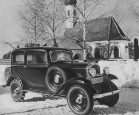 Opel 1,2 Liter (1934) - der Opel-Volkswagen, mit montierten Schneeketten