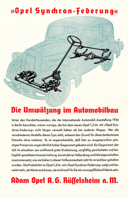Opel 1,3 Liter (1935) - mit Synchronfederung