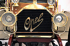 Opel 10/18 PS (1908) - eleganter Schriftzug auf dem Kühler (Techno Classica 2013)